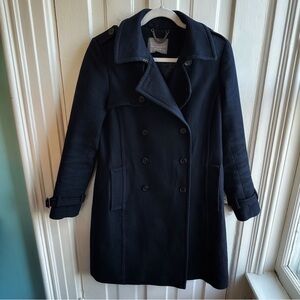 J. Crew Navy Double-Breasted Trench Coat Size 10